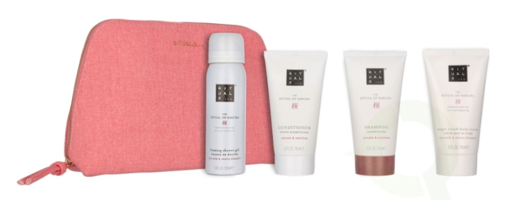 Rituals The Ritual of Sakura Giftset 260 ml Foaming SG 50ml/Body Cream 70ml/Conditioner 70ml/Shampoo 70ml ryhmässä KAUNEUS JA TERVEYS / Lahjapakkaukset / Naisten lahjapakkaukset @ TP E-commerce Nordic AB (C94960)