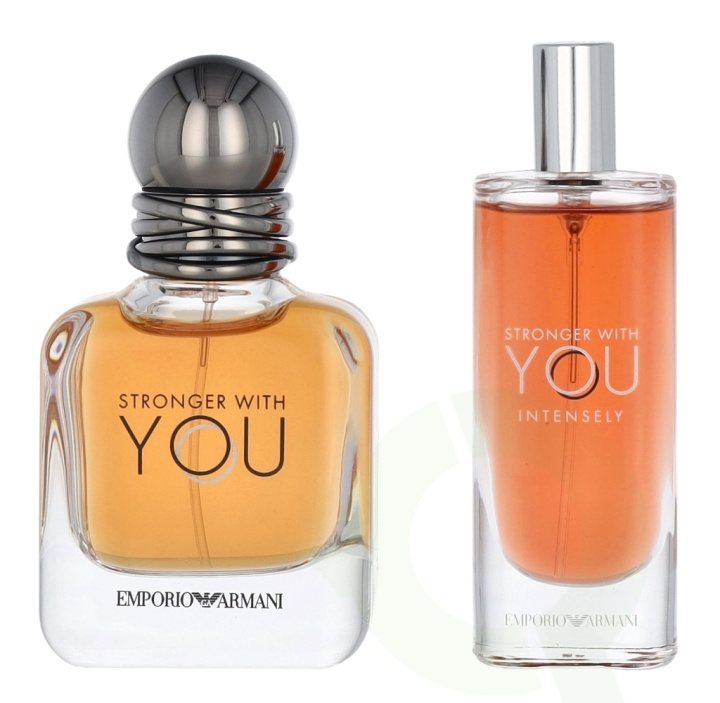 Armani Stronger With You Giftset 45 ml Edt Spray 30ml/Edp Spray 15ml ryhmässä KAUNEUS JA TERVEYS / Lahjapakkaukset / Miesten lahjapakkaukset @ TP E-commerce Nordic AB (C95011)