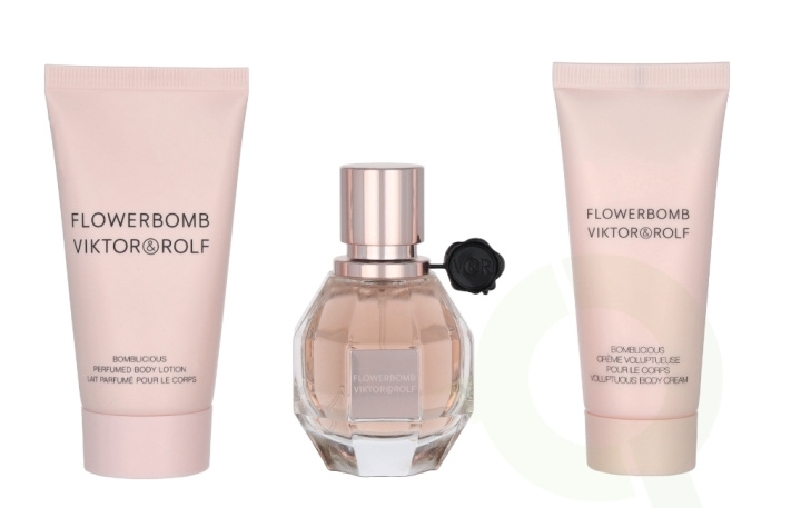 Viktor & Rolf Flowerbomb Giftset 120 ml Edp Spray 30ml/Body Lotion 50ml/ Body Cream 40ml ryhmässä KAUNEUS JA TERVEYS / Lahjapakkaukset / Naisten lahjapakkaukset @ TP E-commerce Nordic AB (C95016)