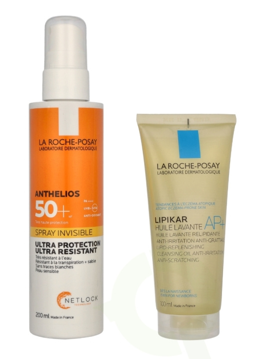 La Roche LRP Anthelios + Lipikar Duo Set 300 ml Anthelios Invisible Spray 200ml/Lipikar AP+ Oil 100ml ryhmässä KAUNEUS JA TERVEYS / Ihonhoito / Rusketus / Aurinkosuoja @ TP E-commerce Nordic AB (C95025)