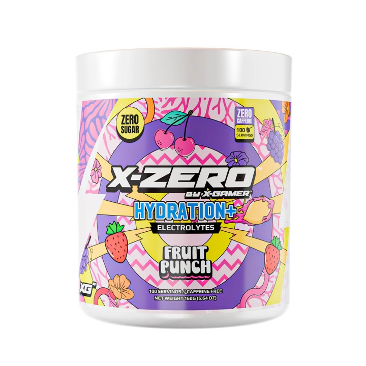 X-GAMER Energiajuomajauhe X-Zero Hydration+ 160 gram Fruit Punch ryhmässä TIETOKOONET & TARVIKKEET / GAMING / Pelaajien energiajuomat @ TP E-commerce Nordic AB (C95414)