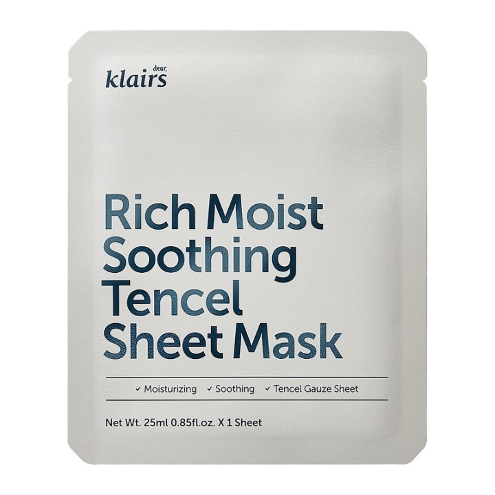 Klairs Rich Moist Soothing Tencel Sheet Mask 25ml ryhmässä KAUNEUS JA TERVEYS / Ihonhoito / Kasvot / Naamiot @ TP E-commerce Nordic AB (C95495)