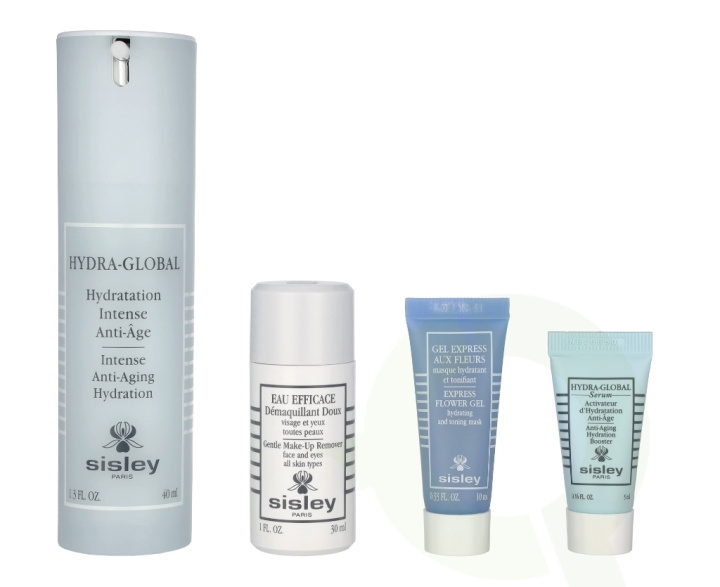 Sisley Hydra-Global Anti-Age Hydration Discovery Programm 85 ml Hydra Global 40ml/Gentle Make-Up Remover 30ml/Express Flower Gel 10ml/Hydra Global Serum 5ml ryhmässä KAUNEUS JA TERVEYS / Lahjapakkaukset / Naisten lahjapakkaukset @ TP E-commerce Nordic AB (C95629)