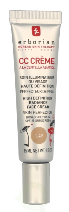 Erborian CC HD Radiance Face Cream SPF25 15 ml Clair ryhmässä KAUNEUS JA TERVEYS / Meikit / Meikit Kasvot / CC/BB Voiteet @ TP E-commerce Nordic AB (C95691)