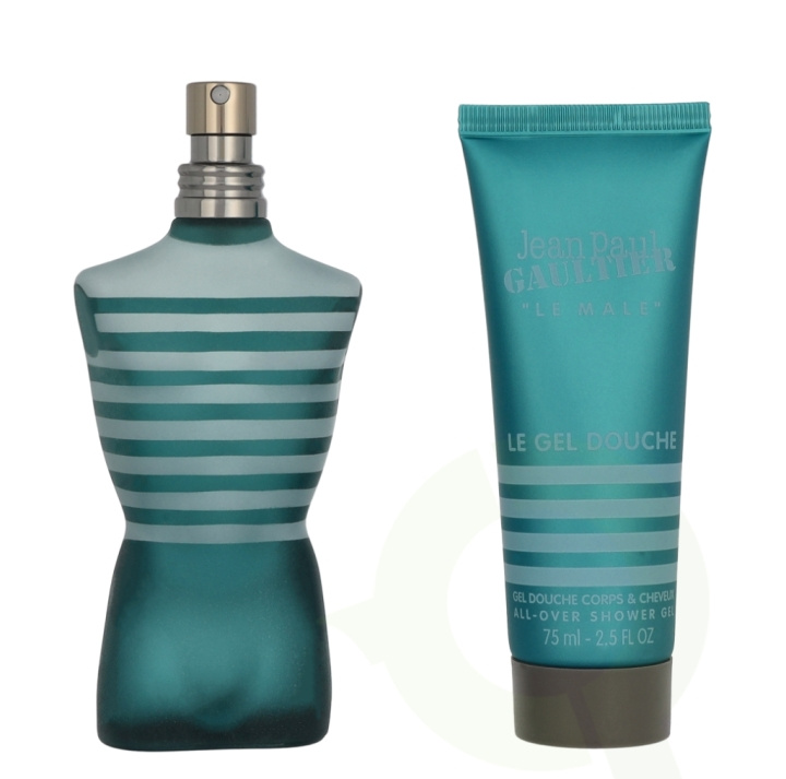 Jean Paul Gaultier Le Male Giftset 150 ml Edt Spray 75ml/Shower Gel 75ml ryhmässä KAUNEUS JA TERVEYS / Tuoksut & Parfyymit / Parfyymit / Miesten Tuoksut @ TP E-commerce Nordic AB (C95713)