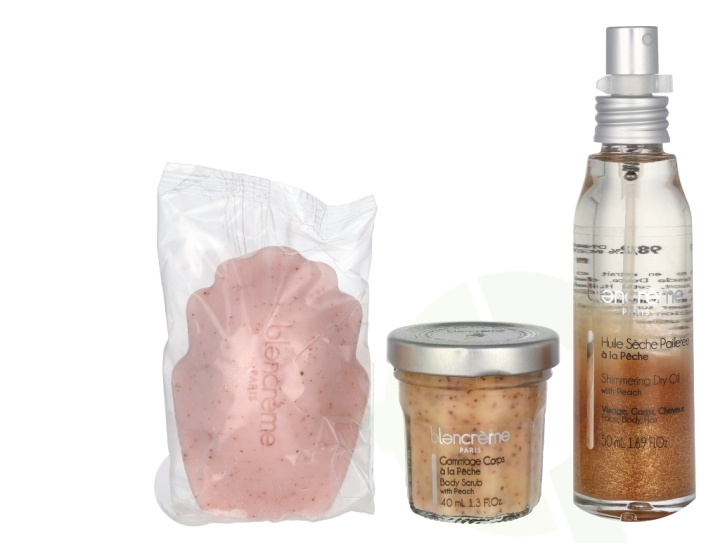 Blancreme Season Essentials Set - Peach & Apricot 160 ml Dry Oil 50ml/Soap 70gr/Body Scrub 40ml ryhmässä KAUNEUS JA TERVEYS / Lahjapakkaukset / Naisten lahjapakkaukset @ TP E-commerce Nordic AB (C95739)