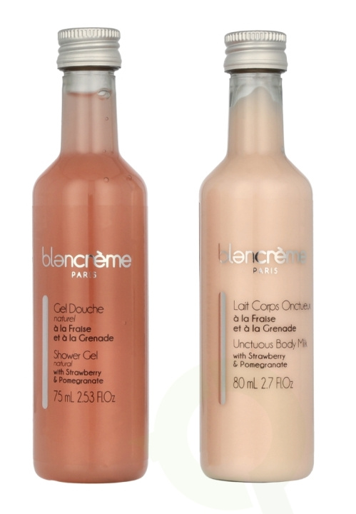 Blancreme Shower Gel + Creamy Body Milk Duo 160 ml 2x80ml - Strawberry & Pomegranate ryhmässä KAUNEUS JA TERVEYS / Lahjapakkaukset / Naisten lahjapakkaukset @ TP E-commerce Nordic AB (C95745)