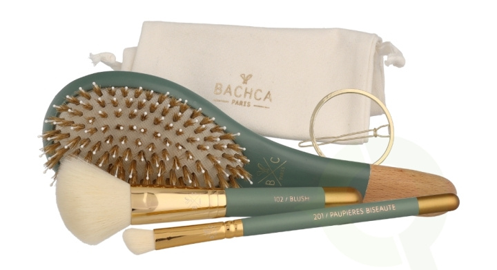 Bachca Paris Les Essentials Eucalyptus Hair Set 4 piece 1x Nylon Brush/1x Blush Brush/1x Contour Shader Brush/1x Round Hair Clip ryhmässä KAUNEUS JA TERVEYS / Lahjapakkaukset / Naisten lahjapakkaukset @ TP E-commerce Nordic AB (C95747)