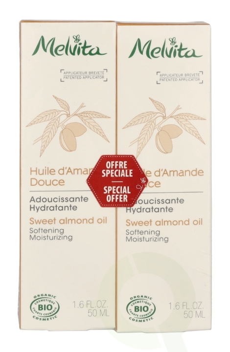 Melvita Sweet Almond Oil Duo Set 100 ml 2x50ml ryhmässä KAUNEUS JA TERVEYS / Ihonhoito / Kehon hoito / Vartaloöljy @ TP E-commerce Nordic AB (C95758)