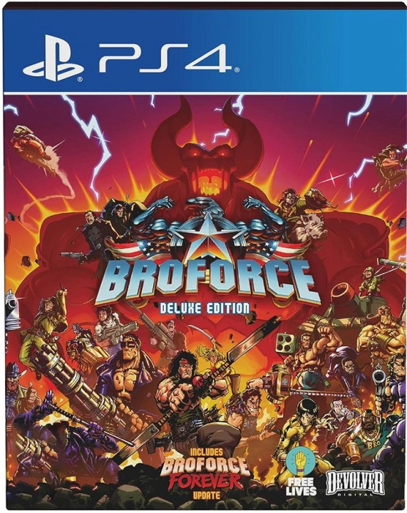 Broforce (Deluxe Edition) (PS4) ryhmässä KODINELEKTRONIIKKA / Pelikonsolit & Tarvikkeet / Sony PlayStation 4 / Peli @ TP E-commerce Nordic AB (C96391)