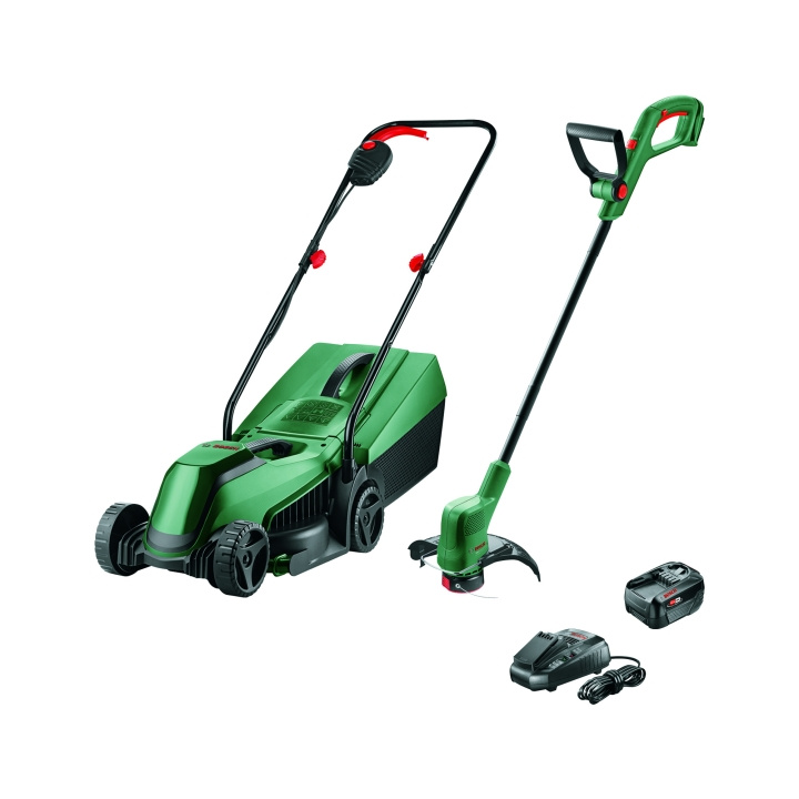 Bosch 18V nurmikonhoitosarja - EasyGrassCut 18V & EasyMower 18V ( akku ja laturi mukana ) ryhmässä KOTI, TALOUS JA PUUTARHA / Puutarhatuotteet / Puutarhatyökalut @ TP E-commerce Nordic AB (C96641)