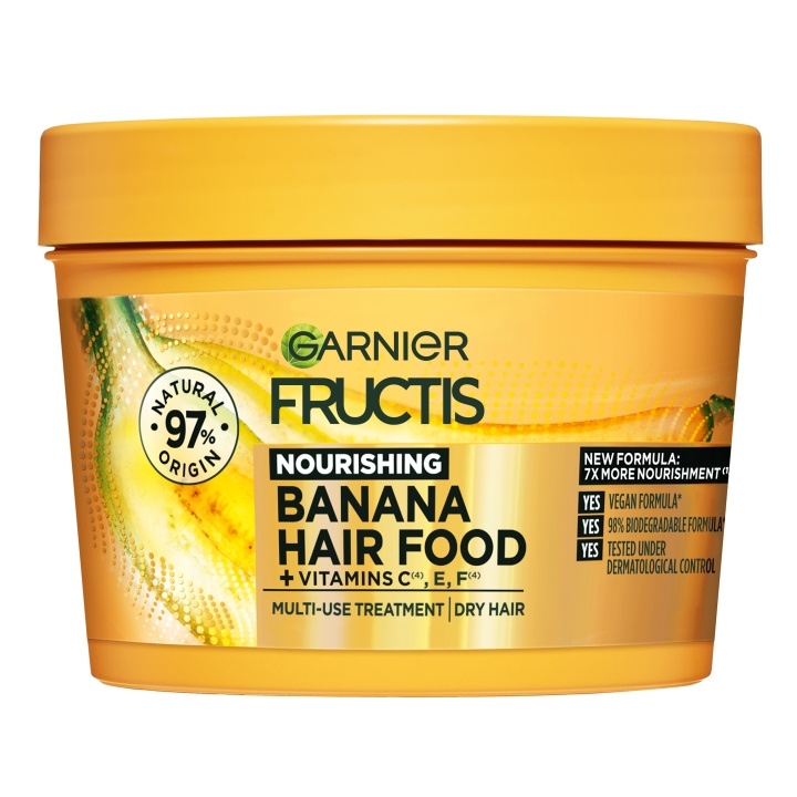 Garnier Fructis Hair Food Banaaninaamio - 400ml ryhmässä KAUNEUS JA TERVEYS / Hiukset &Stailaus / Hiustenhoito / Hiusnaamio @ TP E-commerce Nordic AB (C96799)