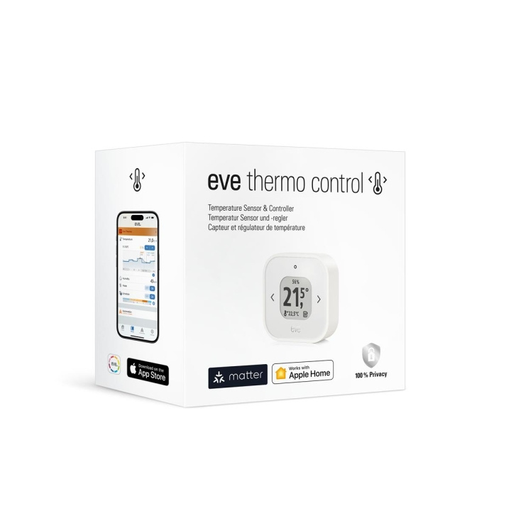 Eve Home Eve - Thermo Control Matter/HomeKit ryhmässä KOTI, TALOUS JA PUUTARHA / Älykodit / Älykodin järjestelmät @ TP E-commerce Nordic AB (C97600)