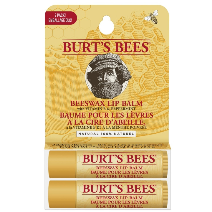 Burt\'s Bees UNI MEHILÄISVAHA HUULIRASVA TUUBI LÄPIPAINOPAKKAUS KAKSOISPAKKAUS ryhmässä KAUNEUS JA TERVEYS / Meikit / Huulet / Huulivoide @ TP E-commerce Nordic AB (C97799)