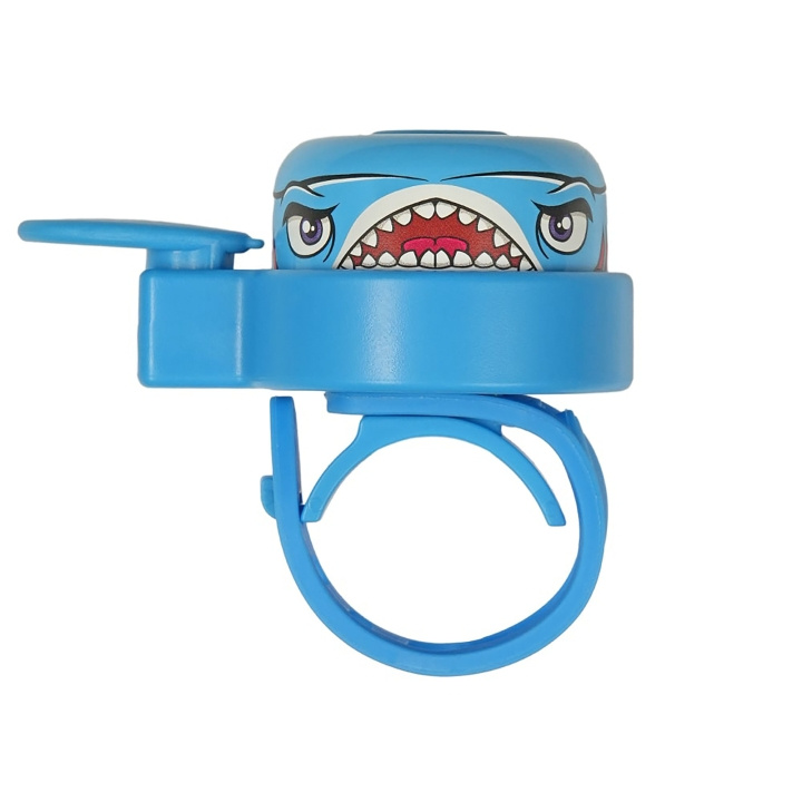 Crazy Safety Blue Shark polkupyöräkello lapsille - sininen - One size ryhmässä URHEILU, VAPAA-AIKA JA HARRASTUS / Urheiluvälineet / Pyörätarvikkeet / Muut pyörätarvikkeet @ TP E-commerce Nordic AB (C98015)