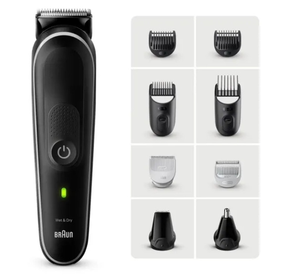 Braun Styler MGK5440 Musta ja harmaa ryhmässä KAUNEUS JA TERVEYS / Hiukset &Stailaus / Sheivaus ja trimmaus / Hiustrimmerit @ TP E-commerce Nordic AB (C98044)