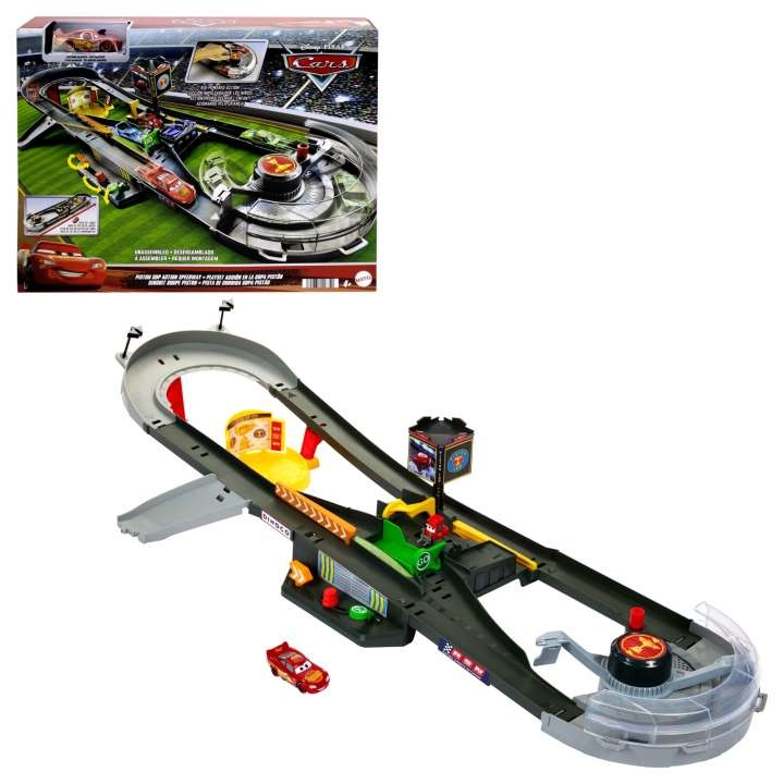 Cars Disney Cars - Piston Cup Action Speedway -leikkisarja (HPD81) ryhmässä LELUT, TUOTTEET LAPSILLE JA VAUVOILLE / Leikkikalut, Askartelu &Pelit / Autoradat @ TP E-commerce Nordic AB (C98231)