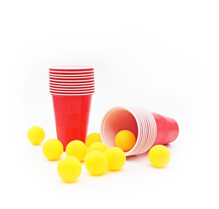 Winkee Beer Pong Set - Classic Beer Pong - 20 kuppia ja 10 palloa ryhmässä URHEILU, VAPAA-AIKA JA HARRASTUS / Hauskat tavarat / Älylaitteet @ TP E-commerce Nordic AB (C99125)