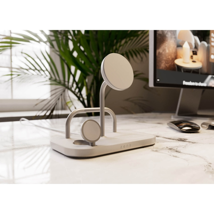 Zens Langaton Laturi 4-in-1 Qi2 60W USB-C Lähtö Valkoinen ryhmässä ÄLYPUHELIMET JA TABLETIT / Laturit & Kaapelit / Qi Langaton laturi @ TP E-commerce Nordic AB (C99540)