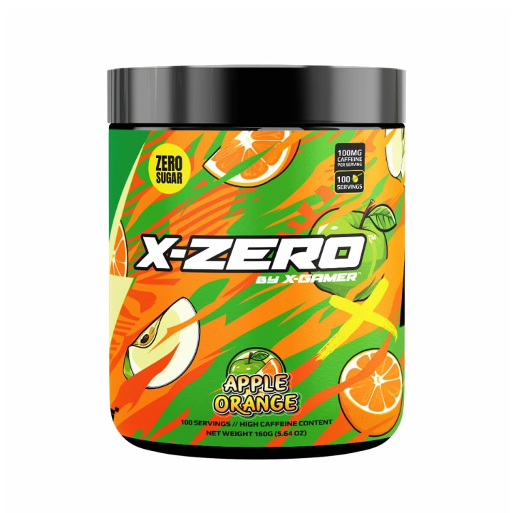 X-GAMER Energiajuomajauhe X-Zero 160 gram Apple Orange ryhmässä TIETOKOONET & TARVIKKEET / GAMING / Pelaajien energiajuomat @ TP E-commerce Nordic AB (C99552)