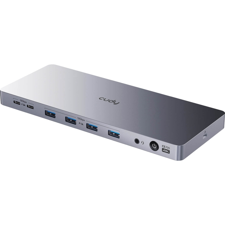 CUDY Docking Station CS700 10Gbps USB-C Dual 4K 150W ryhmässä TIETOKOONET & TARVIKKEET / Tietokonetarvikkeet / USB-telakat @ TP E-commerce Nordic AB (C99559)