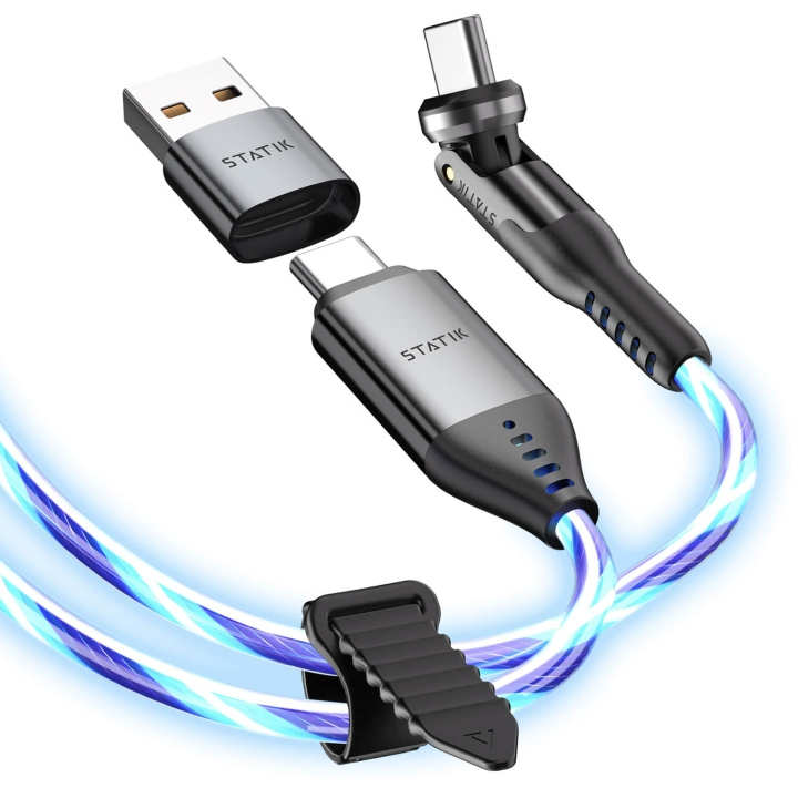 STATIK Kaapeli PowerPivot Pro Hehkuva LED USB-C USB-C:hen 1m ryhmässä TIETOKOONET & TARVIKKEET / Kaapelit & Sovittimet / USB / USB-C @ TP E-commerce Nordic AB (C99564)