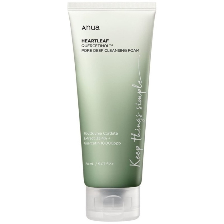 Anua Heartleaf Quercetinol Pore Deep Cleansing Foam 150ml ryhmässä KAUNEUS JA TERVEYS / Ihonhoito / Kasvot / Kasvovoide @ TP E-commerce Nordic AB (C99602)