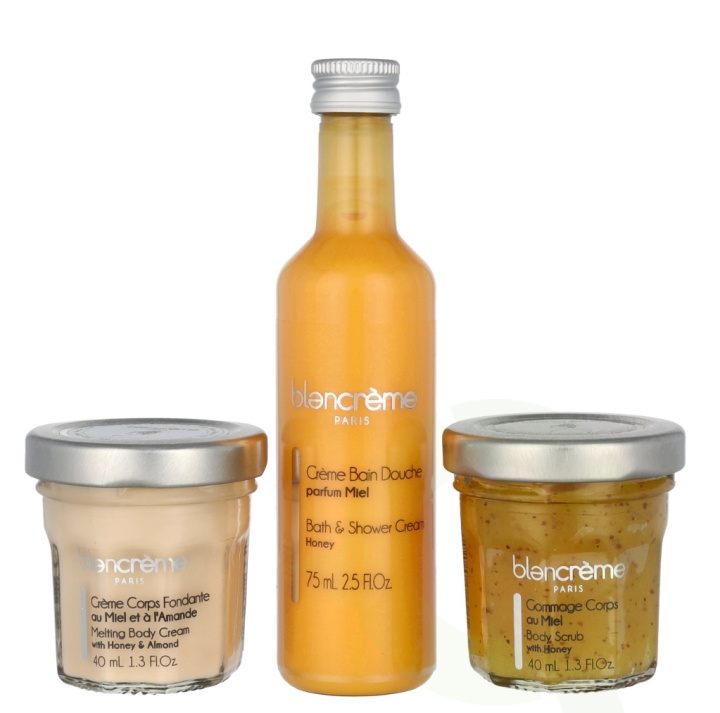 Blancreme Bath & Body Essentials Set 155 ml Body Soap 75ml/Body Cream 40ml/Body Scrub 40ml - Honey ryhmässä KAUNEUS JA TERVEYS / Lahjapakkaukset / Naisten lahjapakkaukset @ TP E-commerce Nordic AB (C99688)