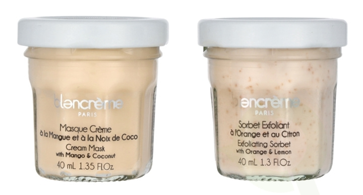 Blancreme Exfoliating Sobet + Cream Mask Duo 80 ml 2x40ml - Mango/Coconut ryhmässä KAUNEUS JA TERVEYS / Lahjapakkaukset / Naisten lahjapakkaukset @ TP E-commerce Nordic AB (C99691)