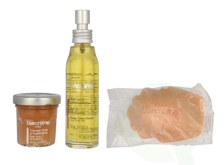 Blancreme Body Essentials Trio Set 160 ml Dry Oil 50ml/Grapefruit Scrub 40ml/Grapefruit Soap 70gr ryhmässä KAUNEUS JA TERVEYS / Lahjapakkaukset / Naisten lahjapakkaukset @ TP E-commerce Nordic AB (C99695)