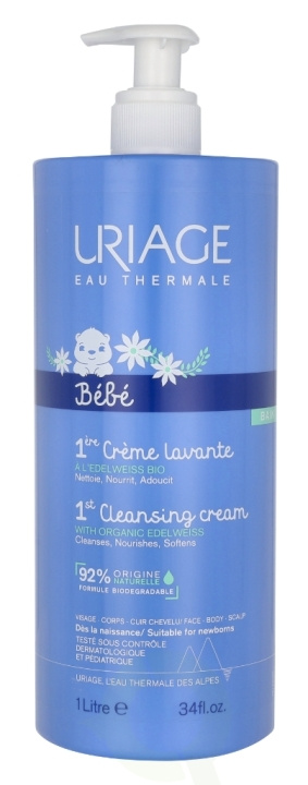 Uriage Bebe 1st Cleansing Cream 1000 ml ryhmässä KAUNEUS JA TERVEYS / Ihonhoito / Kehon hoito / Kylpy- ja suihkugeelit @ TP E-commerce Nordic AB (C99794)