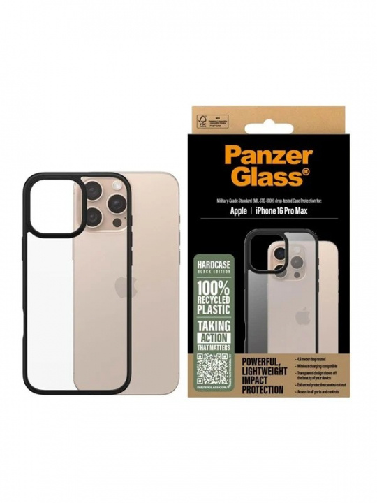 PanzerGlass HardCase - iPhone 16 - Musta ryhmässä ÄLYPUHELIMET JA TABLETIT / Puhelimen suojakotelo / Apple / iPhone 16 @ TP E-commerce Nordic AB (D00512)