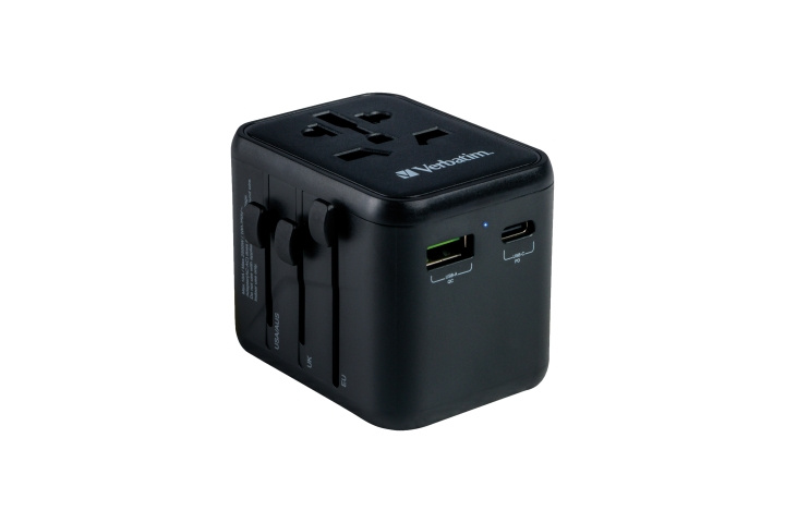 Verbatim Yleismaailmallinen matkasovitin UTA-02 PD20W/QC / 1xUSB / 1xType-C ryhmässä KOTI, TALOUS JA PUUTARHA / Sähkö & Valaistus / Matkasovittimet @ TP E-commerce Nordic AB (D00528)