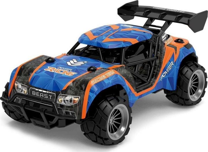 TEC-TOY Speed Racing R/C 1:18 - Sininen/oranssi (471412) ryhmässä LELUT, TUOTTEET LAPSILLE JA VAUVOILLE / Radio-ohjattava / Radio-ohjattavat autot @ TP E-commerce Nordic AB (D00621)