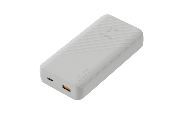 Xtorm 15W FastCharge Go2 Powerbank 20.000 - Tuhkanvalkoinen ryhmässä ÄLYPUHELIMET JA TABLETIT / Laturit & Kaapelit / Powerbanks @ TP E-commerce Nordic AB (D00798)