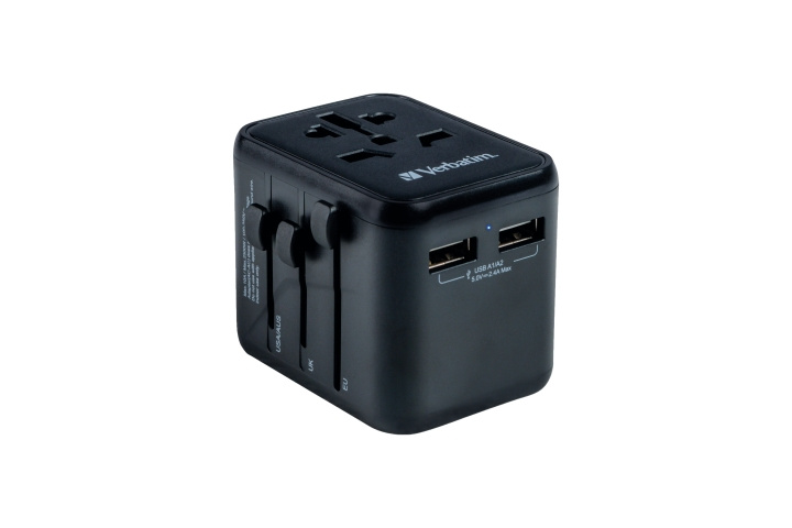 Verbatim Universal Travel Adapter UTA-01 ja 2xUSB-laturi ryhmässä KOTI, TALOUS JA PUUTARHA / Sähkö & Valaistus / Matkasovittimet @ TP E-commerce Nordic AB (D00869)