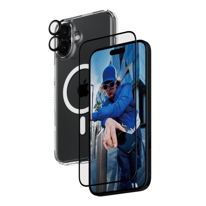 PanzerGlass iPhone 16 Plus 7\'\' 3-in-1-suojapaketti ryhmässä ÄLYPUHELIMET JA TABLETIT / Puhelimen suojakotelo / Apple / iPhone 16 @ TP E-commerce Nordic AB (D00922)