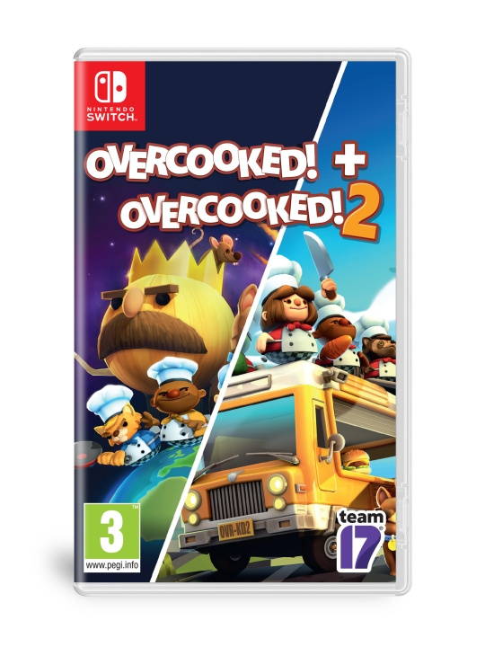 Overcooked + Overcooked 2 Double Pack (Switch) ryhmässä KODINELEKTRONIIKKA / Pelikonsolit & Tarvikkeet / Nintendo Switch / Pelit @ TP E-commerce Nordic AB (D00944)