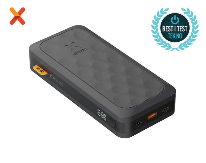 Xtorm Power Bank USB-C PD 67W 27.000mAh 2xUSB-C Musta ryhmässä ÄLYPUHELIMET JA TABLETIT / Laturit & Kaapelit / Powerbanks @ TP E-commerce Nordic AB (D00955)