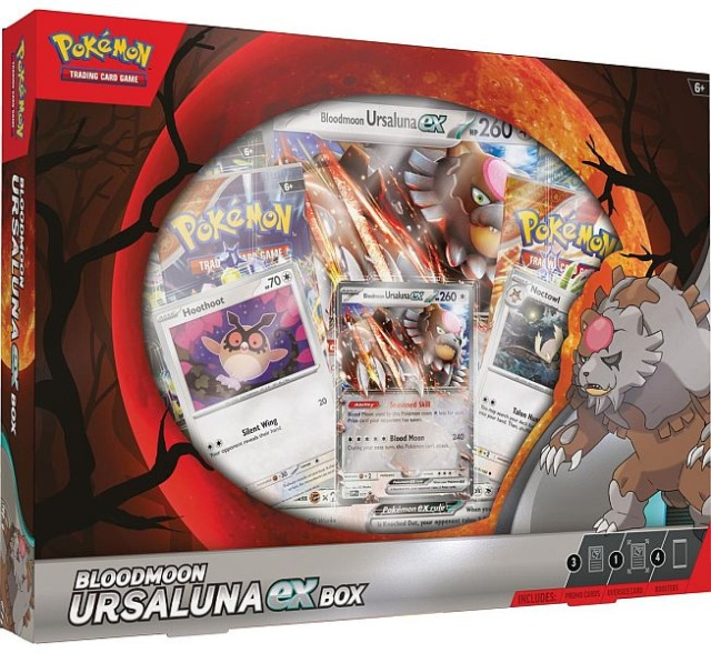 Pokémon Bloodmoon Ursaluna EX Box (POK85881) ryhmässä LELUT, TUOTTEET LAPSILLE JA VAUVOILLE / Peli / Korttipeli @ TP E-commerce Nordic AB (D01019)