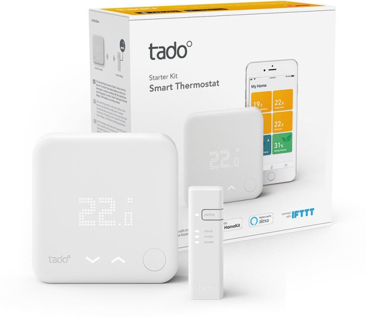 tado Älykäs termostaatti - Aloitussarja V3+ ryhmässä KOTI, TALOUS JA PUUTARHA / Älykodit / Älykodin järjestelmät @ TP E-commerce Nordic AB (D01188)