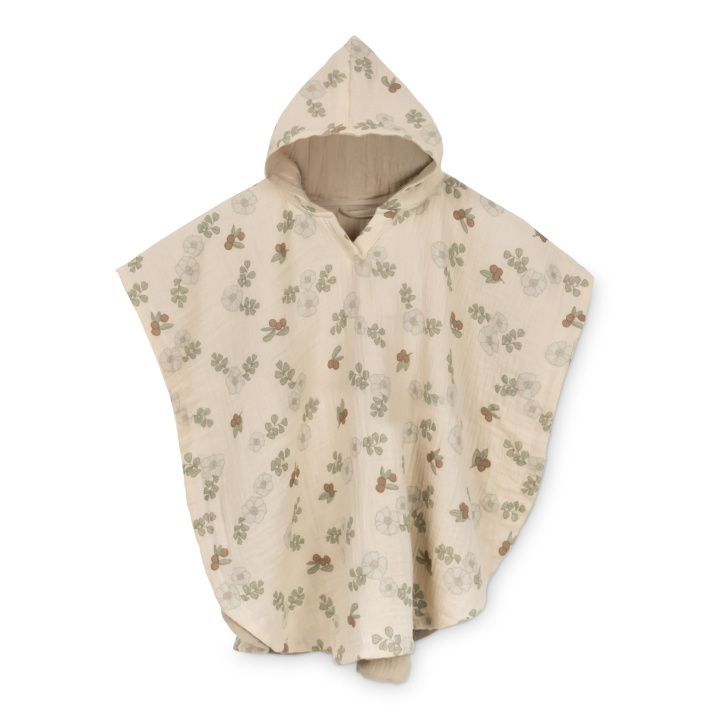 That\'s Mine Poncho Small - Flowers and berries (PN104) ryhmässä LELUT, TUOTTEET LAPSILLE JA VAUVOILLE / Lasten tekstiilit / Kylpytarvikkeet @ TP E-commerce Nordic AB (D01228)