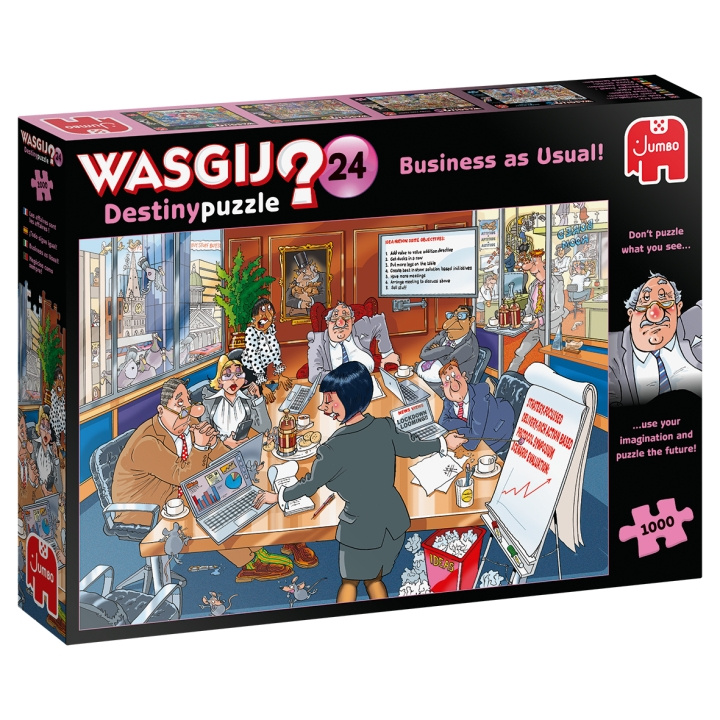 Wasgij Destiny #24, Business As Usual! 1000 kpl (JUM5013) ryhmässä URHEILU, VAPAA-AIKA JA HARRASTUS / Harrastus / Palapeli @ TP E-commerce Nordic AB (D01462)