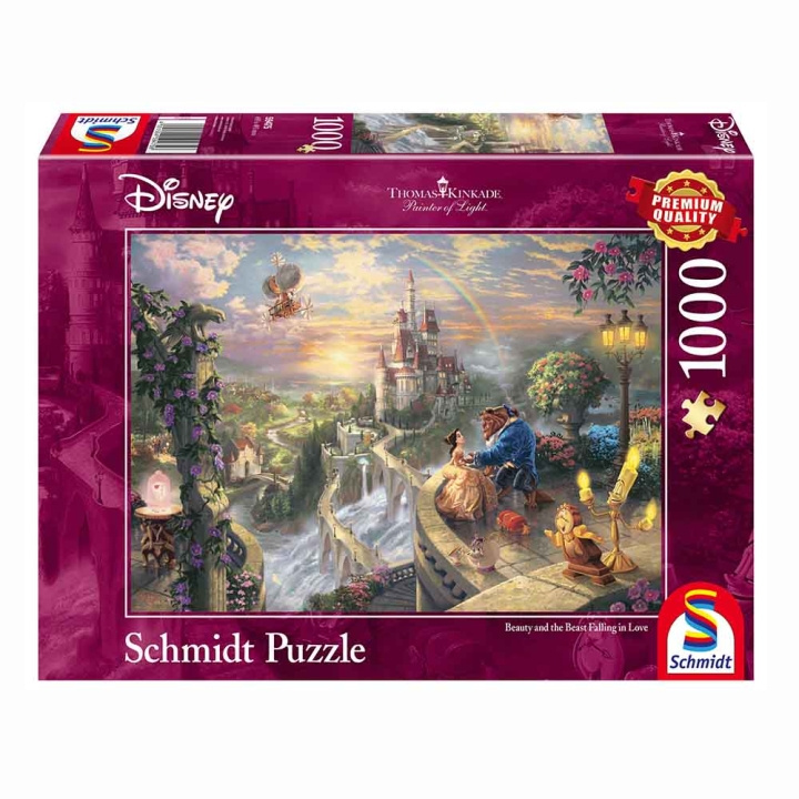 Schmidt Spiele - Thomas Kinkade: Disney - Kaunotar ja hirviö, 1000 kpl (SCH59475) ryhmässä URHEILU, VAPAA-AIKA JA HARRASTUS / Harrastus / Palapeli @ TP E-commerce Nordic AB (D01479)