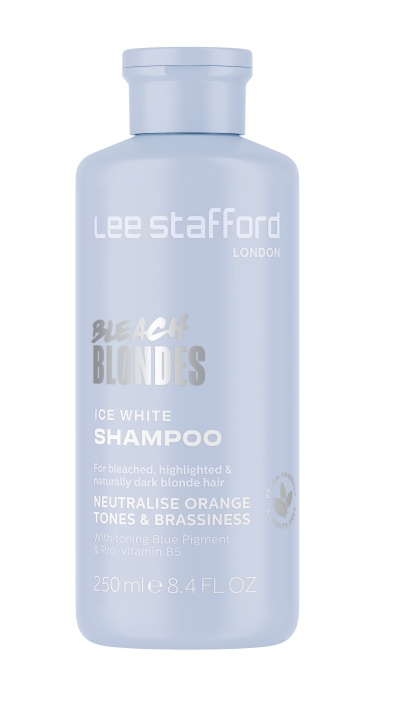 Lee Stafford Bleach Blondes Ice White sävyttävä shampoo 250 ml ryhmässä KAUNEUS JA TERVEYS / Hiukset &Stailaus / Hiustenhoito / Shampoo @ TP E-commerce Nordic AB (D01495)