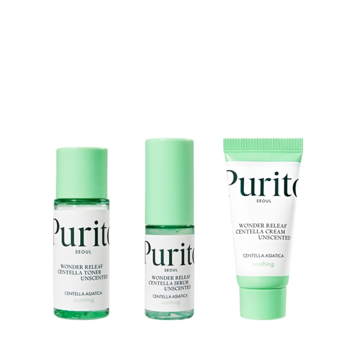 Purito SEOUL Wonder Releaf Centella Mini Kit Tuoksuton pakkaus ryhmässä KAUNEUS JA TERVEYS / Ihonhoito / Kasvot / Kasvovoide @ TP E-commerce Nordic AB (D01621)