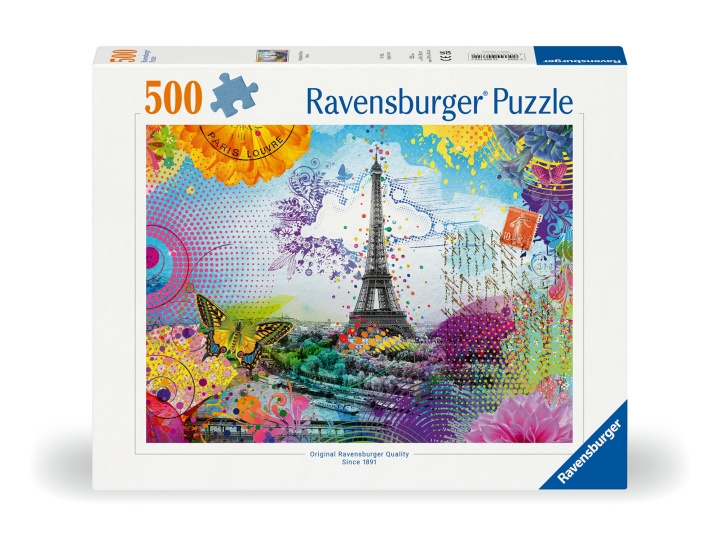 Ravensburger Puzzle Postikortti Pariisista 500p (12000772) ryhmässä URHEILU, VAPAA-AIKA JA HARRASTUS / Harrastus / Palapeli @ TP E-commerce Nordic AB (D01658)