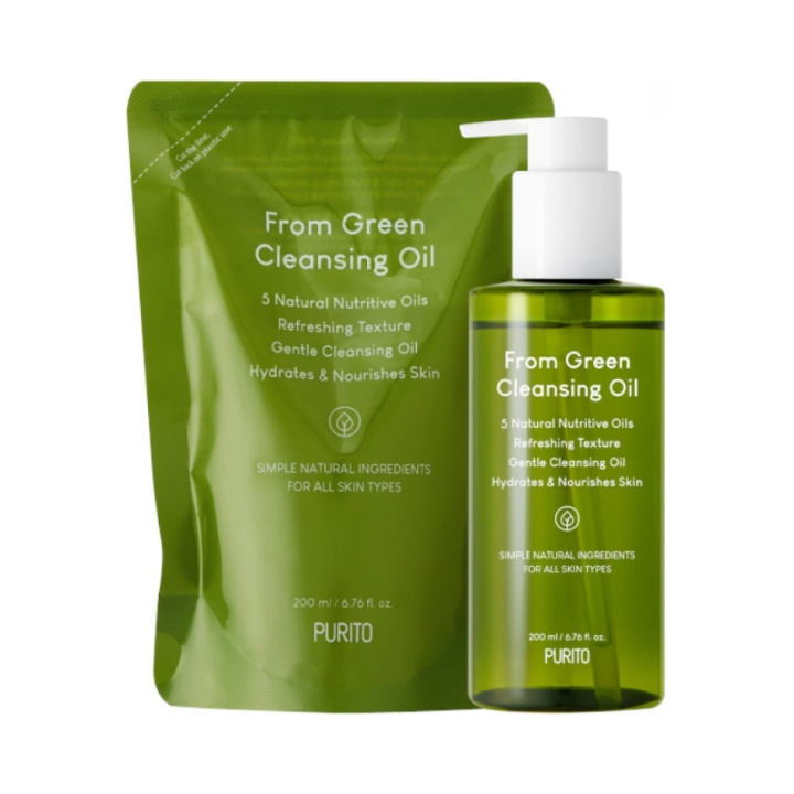 Purito SEOUL From Green Cleansing Oil - Refill 2 x 200 ml ryhmässä KAUNEUS JA TERVEYS / Ihonhoito / Kasvot / Kasvoöljy @ TP E-commerce Nordic AB (D01722)