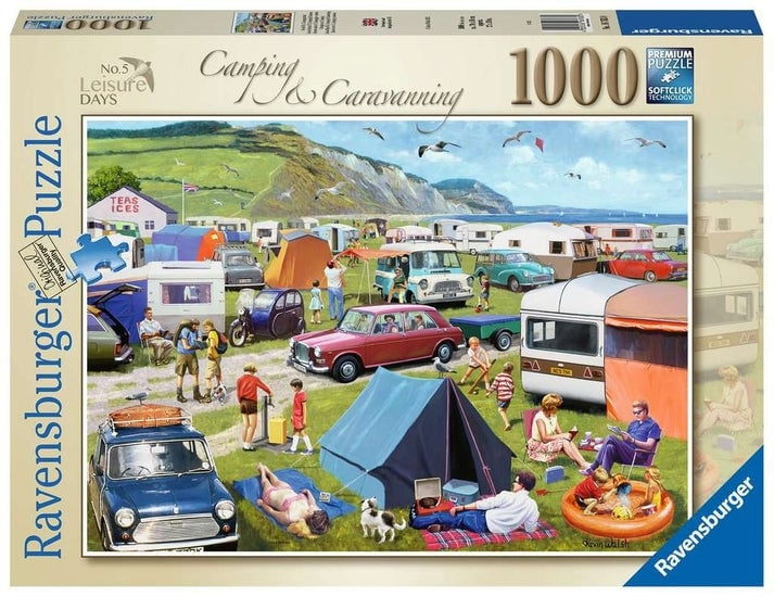 Ravensburger Puzzle - Camping & Caravanning 1000p (12000122) ryhmässä URHEILU, VAPAA-AIKA JA HARRASTUS / Harrastus / Palapeli @ TP E-commerce Nordic AB (D01733)