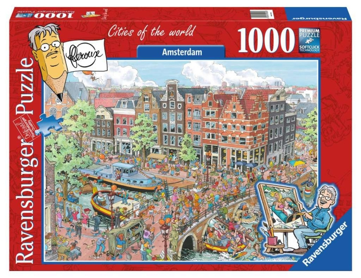 Ravensburger Puzzle - Amsterdam, 1000 kpl (12000296) ryhmässä URHEILU, VAPAA-AIKA JA HARRASTUS / Harrastus / Palapeli @ TP E-commerce Nordic AB (D01737)